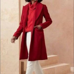 Red Tall Car Coat